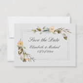 ミニマルなスクリプトタイポグラフィー Save the Date カード (正面)