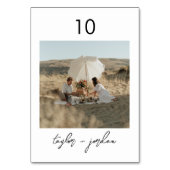 ミニマルなスクリプトフォトボホテーブル番号 テーブルナンバー (裏面)