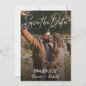 ミニマルなスクリプトフォト セーブザデート (正面)