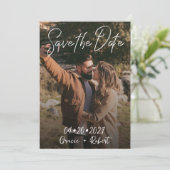 ミニマルなスクリプトフォト セーブザデート (スタンド正面)