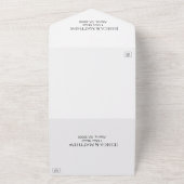 ミニマルなスクリプトフォトQRコードすべて1つ オールインワン招待状 (外側)