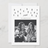 ミニマルなスクリプトフォントのタイポグラフィーハoliday シーズンカード (正面)