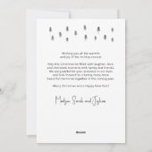 ミニマルなスクリプトフォントのタイポグラフィーハoliday シーズンカード (裏面)