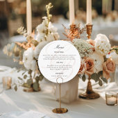 ミニマルなスクリプトフォントモノグラム | エレガントな結婚式 メニュー