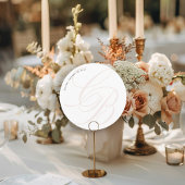 ミニマルなスクリプトフォントモノグラム | エレガントな結婚式 メニュー