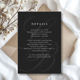 ミニマルなスクリプトフォントモノグラム | エレガントな結婚式 出欠カード