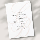 ミニマルなスクリプトフォントモノグラム | エレガントな結婚式 招待状