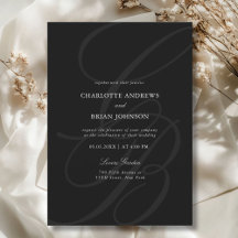 ミニマルなスクリプトフォントモノグラム | エレガントな結婚式