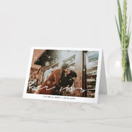 ミニマルなスクリプトフォント彼女のVowsカード カード