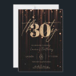 ミニマルなスクリプトブラックと金ゴールド30th Birthday 招待状<br><div class="desc">ミニマモダンリスト30th誕生日パーティの招待状は書フェイク字のスクリプト付き金ゴールド箔の番号30を特徴スタイリッシュ30かすかにシックな茶色と金ゴールドの輝く黒い背景色、シンプルと大人のマイルストーンの誕生日の招待と女エレガント性。黒い背景色は任意の色に変更できる。</div>