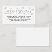 ミニマルなスクリプトブラックブックベビーベビーシャワー エンクロージャーカード (正面/裏面)