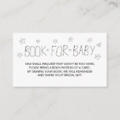 ミニマルなスクリプトブラックブックベビーベビーシャワー エンクロージャーカード (正面)