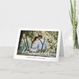 ミニマルなスクリプトラブハート彼女の誓いカード カード