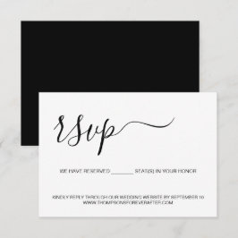 ミニマルなスクリプトリザーブド結婚シートのウェブサイト 出欠カード