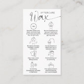 ミニマルなスクリプトロゴ体ヘアワックスアフターケア 名刺 (正面)