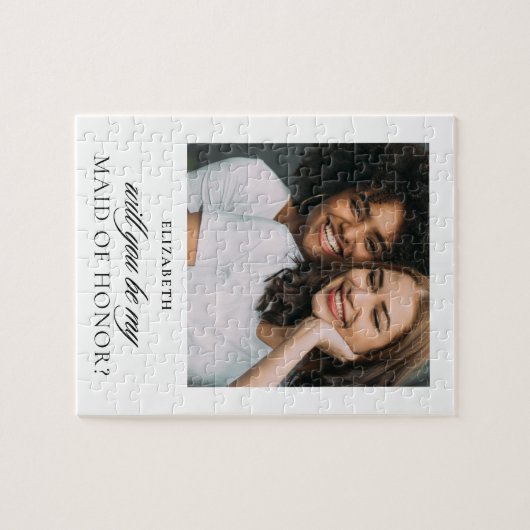 ミニマルなスクリプト写真の花嫁の提案 ジグソーパズル (横)