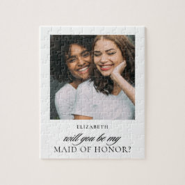 ミニマルなスクリプト写真の花嫁の提案 ジグソーパズル