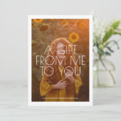 ミニマルなスクリプト写真ギフト証明書 (スタンド正面)