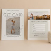 ミニマルなスクリプト写真ギフト証明書