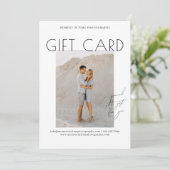ミニマルなスクリプト写真ギフト証明書 (スタンド正面)
