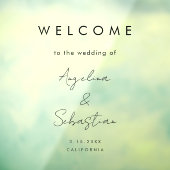 ミニマルなスクリプト写真結婚のウェルカムサイン ウィンドウサイン (シート3)