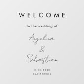 ミニマルなスクリプト写真結婚のウェルカムサイン ウィンドウサイン (シート)