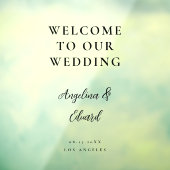 ミニマルなスクリプト写真結婚のウェルカムサイン ウィンドウサイン (シート3)