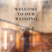 ミニマルなスクリプト写真結婚のウェルカムサイン ウィンドウサイン (シート2)