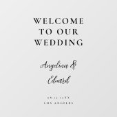 ミニマルなスクリプト写真結婚のウェルカムサイン ウィンドウサイン (シート)