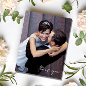 ミニマルなスクリプト写真結婚の皆様に感謝 ポストカード