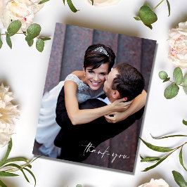 ミニマルなスクリプト写真結婚の皆様に感謝 ポストカード