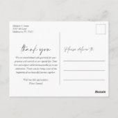 ミニマルなスクリプト写真結婚の皆様に感謝 ポストカード (裏面)