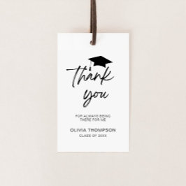 ミニマルなスクリプト卒業ありがとう ギフトタグ