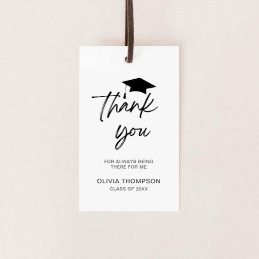 ミニマルなスクリプト卒業ありがとう ギフトタグ