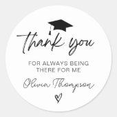 ミニマルなスクリプト卒業ありがとう ラウンドシール (正面)