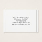 ミニマルなスクリプト名のタイポグラフィ 縁ど (裏面)