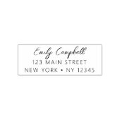 ミニマルなスクリプト差出人住所ミニマルモダンリスト セルフインキングスタンプ (デザイン)