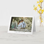 ミニマルなスクリプト愛ハート私たちの誓いカード カード (黄色い花)