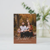 ミニマルなスクリプト感謝の感謝記念写真 ポストカード (スタンド正面)