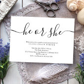 ミニマルなスクリプト白黒の性別の表示 招待状