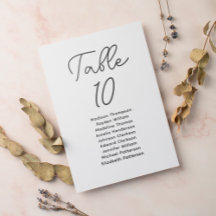 ミニマルなスクリプト白黒シーティングチャート