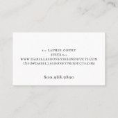 ミニマルなスクリプト署名スキンケア製品 名刺 (裏面)