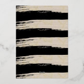 ミニマルなスクリプト2枚の写真の日付の保存 箔招待状 (裏面)