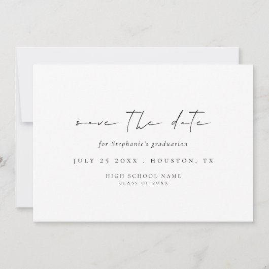 ミニマルなスクリプト2024卒業の日付を保存 セーブザデート (正面)