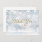 ミニマルなスクリプト ビジネス サンクス ポストカード (正面/裏面)