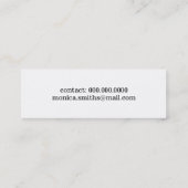 ミニマルなスクリプト – フォント-スタイルエレガント & モダン スキニー名刺 (裏面)