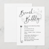 ミニマルなスクリプト ブランシュとバブルリー インビテーション (正面/裏面)