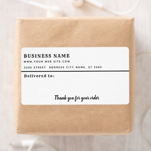ミニマルなスクリプ感謝していトはビジネスの宛名ラベル ラベル (インサイチュ)