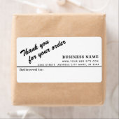 ミニマルなスクリプ感謝していトはビジネスの宛名ラベル ラベル (インサイチュ)