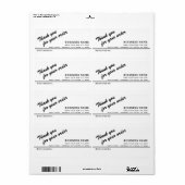 ミニマルなスクリプ感謝していトはビジネスの宛名ラベル ラベル (フルシート)